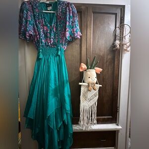 Diane Freis vintage beautiful dress with beaded flowy top